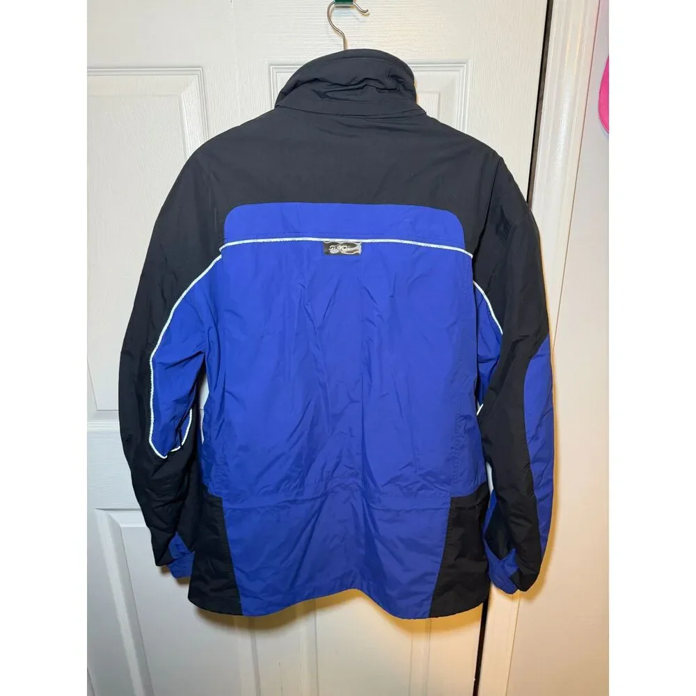Spyder Blue Black Insulated Ski Snow Jacket Men's XXL Winter Coat